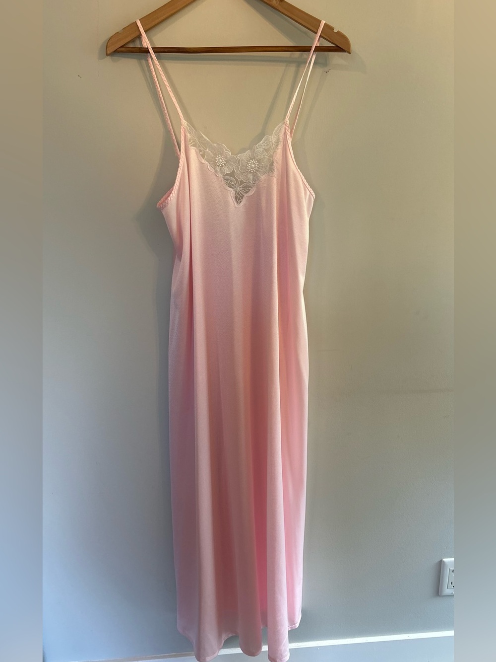 Vintage Belimage by Gregg Pink Lace Nightgown Romantic Feminine Slip Dress - Picture 1 of 6